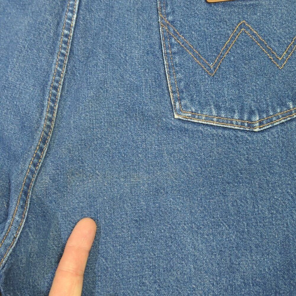 Wrangler VTG Jeans Men's 40x34 Fits 38x30 Blue 13MWZ Cowboy Cut Western USA Made - Picture 5 of 12